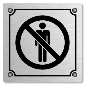 Zákaz vstupu, 100x100mm, stříbrná, Kansas